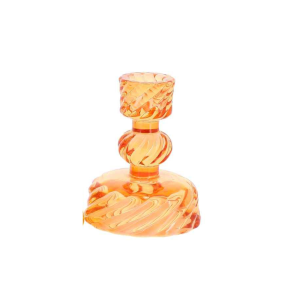 Bougeoir NILO orange (Ø8x10cm)