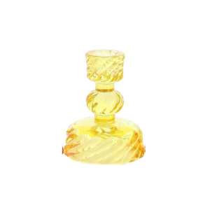 Bougeoir NILO jaune (Ø8x10cm)