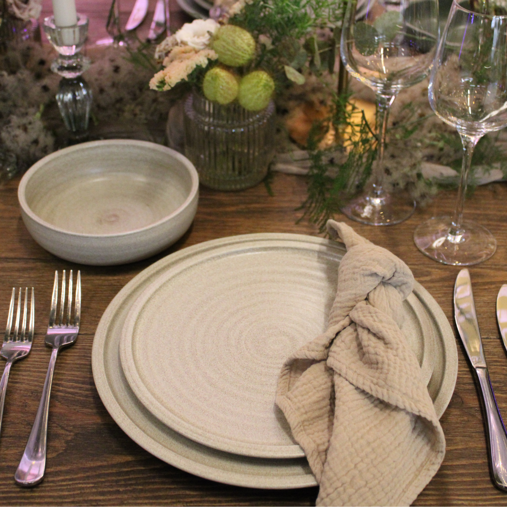 Assiette plate SELVA grey- D24cm – Image 3