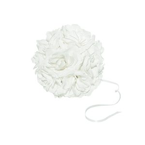 Boule de fleurs blanche D20cm