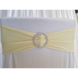Location bandeau de chaise Lycra – Ivoire