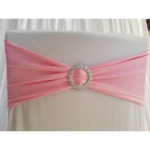 Location bandeau de chaise Lycra – Rose pale