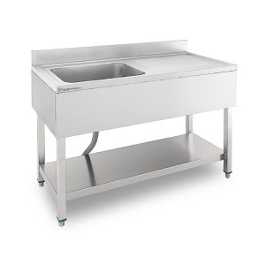 Location plonge en inox avec étagère basse + mitigeur
