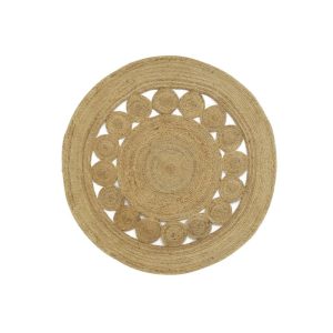 Location tapis rond de jute Rosace D150cm