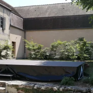 Jupe de scène bâche noire 4m
